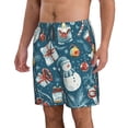 thumbnail image 2 of Salouo Christmas Snowman Gift Pattern Swim Trunks for Men,Men's Hawaiian Bathing Suit Swimsuits Quick Dry Swimming Board Shorts Beach Shorts with Pockets-Medium, 2 of 6