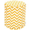 thumbnail image 1 of Majestic Home Goods Chevron Pouf, Small, Yellow, 1 of 5