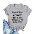 thumbnail image 2 of Birdeem T-Shirt Blouse à Manches Courtes pour Femmes, Décontracté, Drôle, à Lettres Imprimées, Col Rond, 2 of 3