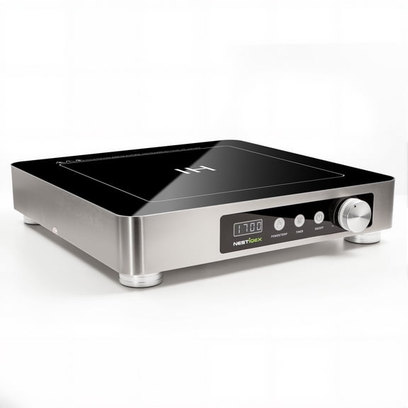 1700W 85V~120V Induction Cooktop Commercial Electric Stove Large11.8-inch Heating Coil Luxurious Stainless Steel Countertop Burner With 24 Hours Timer