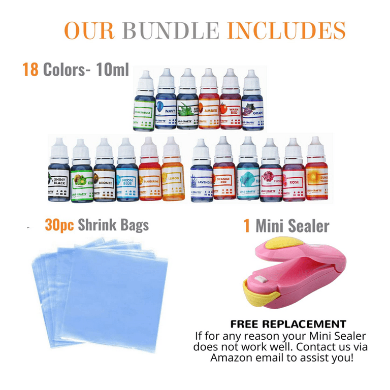 16 Colors Soap Making Colorants,Liquid Bath Bombs Colorant Set,Food Grade  Skin Safe,Handmade Soaps dye,Crafts,Slime,Soap Making Supplies