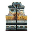thumbnail image 4 of Uorisanigo Unisex Kids Fleece Jacket Vest Casual Lightweight Sleeveless Aztec Highland Cow Jacket Full Zip Puffer Vest Girls Boys Outdoor Layering Fall Fashion Outfits Clothes, 4 of 7