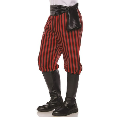 Red and Black Pirate Pants Men's Adult Halloween Costume