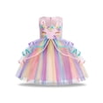 thumbnail image 2 of Adorable Unicorn Floral Print Mesh Princess Dress - Perfect for Your Little Girls, 2 of 4