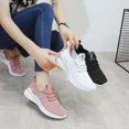 thumbnail image 2 of Women's Casual Sneakers Summer Comfortable Breathable Platform Shoes Integrated Knitting Women Lace-up Shoe кроссовки женские, 2 of 5