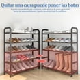 thumbnail image 3 of Zapatero de 5 niveles, Zapatero de acero inoxidable, Organizador de zapatos apilable de fácil de montar, Zapatera Rack de 5 Niveles para 10 Pares Zapatos (Negro), 3 of 4