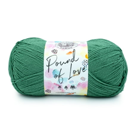 UPC: 0842093130109 | Lion Brand Yarn Pound of Love Fern 1 Pound Medium Premium Acrylic Green Yarn 1 Pack