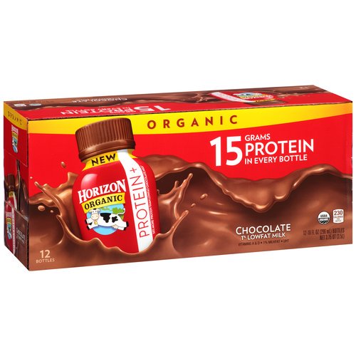 Horizon Organic 1 LowFat Protein+ Chocolate Milk, 10 Fl. Oz., 12