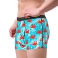 thumbnail image 2 of Balery Crab Swims In The Ocean Calzoncillos bóxer para hombre, ropa interior de algodón suave y transpirable con cinturilla de nailon-Small, 2 of 5
