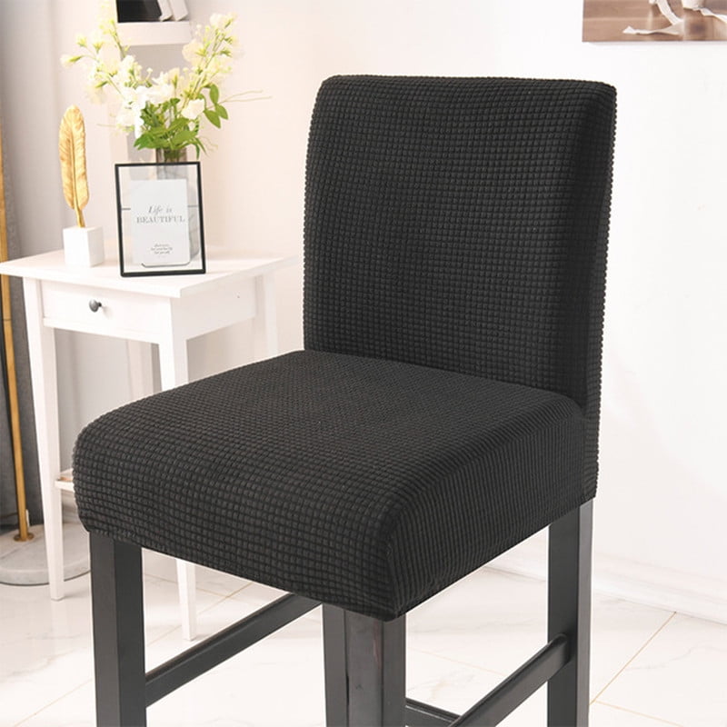 Jacquard Stretch Pub Bar Counter Stool Dining Chair Slipcover Removable