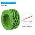 thumbnail image 2 of Uxcell 4 Rolls Raffia Ribbon, 32.8 Yard Paper Twine String for Festival Gifts Wrapping, Brown, Green, 2 of 6