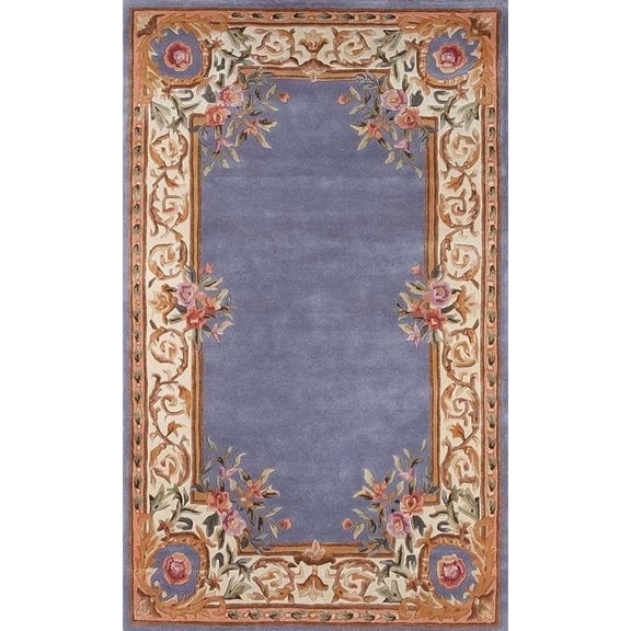 Eclatique Rug Momeni Harmony Collection Modern Tufted Purple Floral Area Rug, 5 x 8, Non-Slip Backing