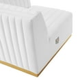 thumbnail image 5 of Modway Conjure Channel Tufted Performance Velvet Right Corner Chair - Gold/White, 5 of 6