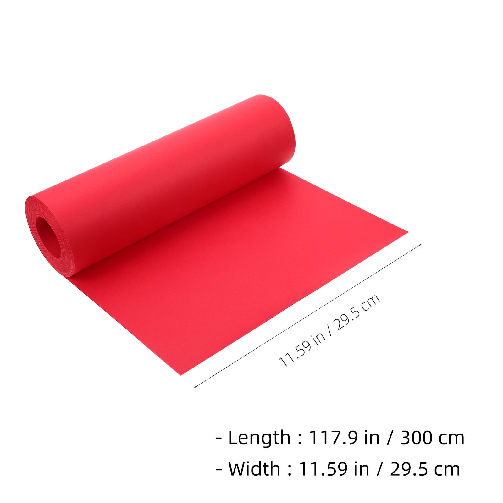 Raindrops Red Flower Packing Paper Roll - Practical Kraft Wrap Paper for Decoration and Packaging