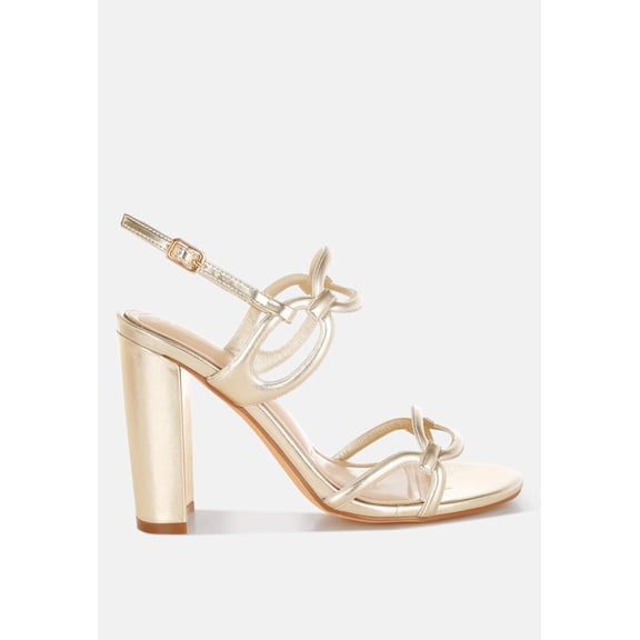 Ryzah Metallic Cut Out Chain Sandals