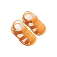 thumbnail image 2 of YMNXA Kids Toddler Girls Sandals Soft Sole Non Slip Closed Toe Solid Color Fashion Comfortable Breathable Shoes For Daily Wear,Orange,3-6 Months, 2 of 5