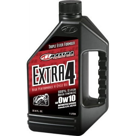 Maxima (30-13901) Extra4 0W-10 Synthetic 4T Motorcycle Engine Oil - 1 Liter