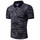 thumbnail image 1 of Blusa de manga corta con estampado de cuello vuelto para hombre Pompotops  oipoqjl24955, 1 of 4