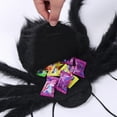 thumbnail image 4 of Halloween Spider Backpack, 35.43" Furry Spider Costume Bag, Giant Fake Spider Prop, Spider Candy Pouch, Scary Spider Accessory, Spider Backpack, Storage Pouch for Party Indoor Outdoor Decorations, 4 of 5