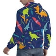 thumbnail image 6 of Sikiie Dinosaurs Men's Hoodie, Essentials Hoodie, Sweatshirt, Pullover Hooded Sweatshirt for Men-Small, 6 of 7