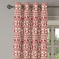thumbnail image 2 of Ambesonne Nordic Grommet Curtain, Cat Pattern Pixel Art, 50" x 72", Beige Ruby, 2 of 6