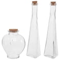thumbnail image 3 of Mersess 3-Pack Glass Heart Wishing Bottles, Drift Bottles for Wedding, Party, Sand Ceremony Decoration, 3 of 11