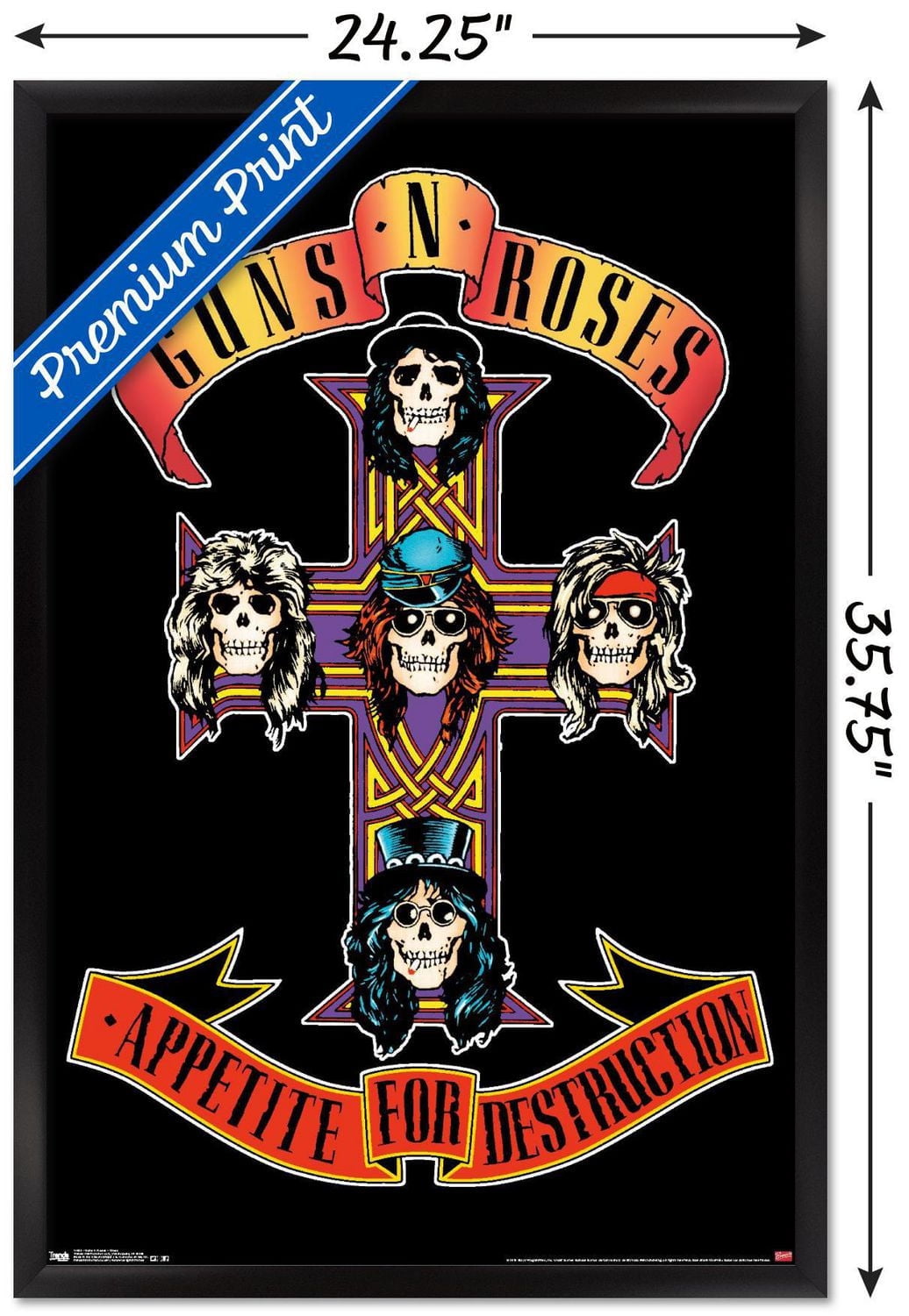 Guns N' Roses - Cross Wall Poster, 22.375" x 34"