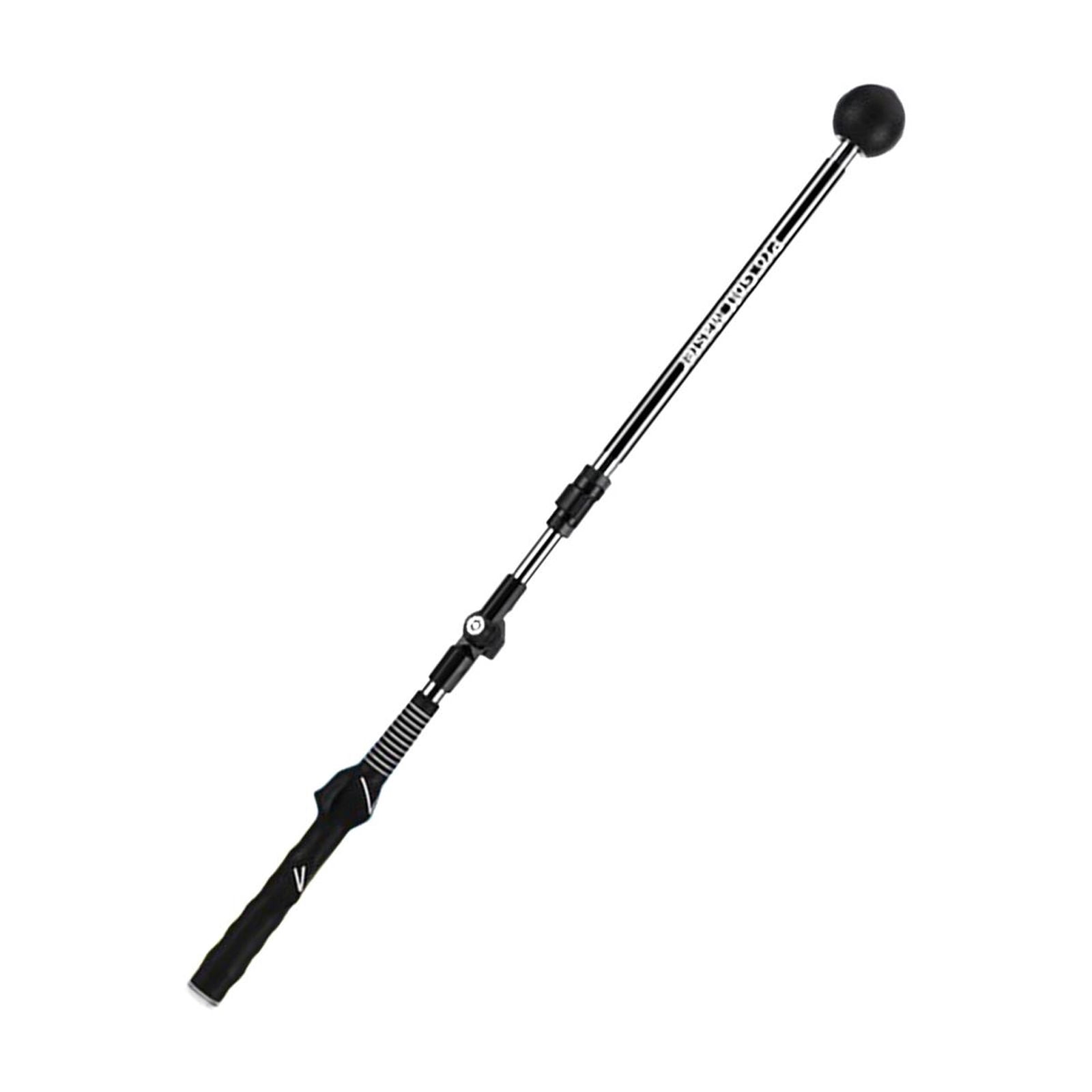 DimyFew Golf Swing Trainer Folding with Ergonomic Grip Foldable Warm up Stick for Indoor black
