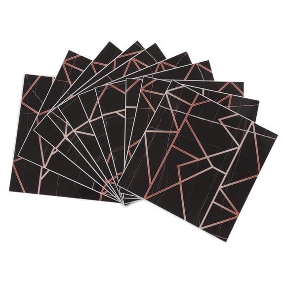 BORDSTRACT Tile Decals,Tile Transfer Stickers,10pcs Tile Sticker 15x15cm 3D Self Adhesive Backing Waterproof Oil 0.26mm Thicker PVC Tile Decals