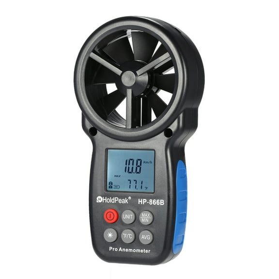 HoldPeak HP-866B Mini LCD Digital Anemometer Wind Speed Air Velocity Temperature Measuring with Backlight