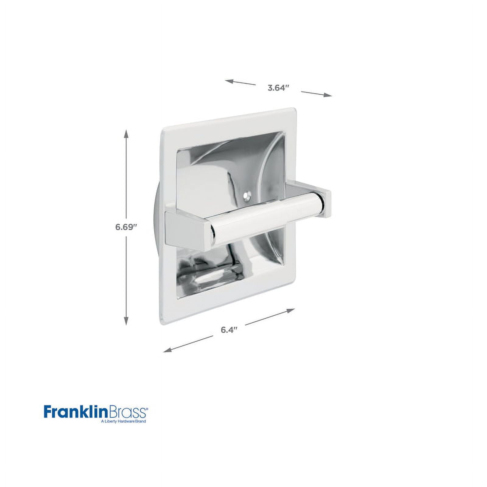 Franklin Brass Futura Recessed Toilet Paper Holder in Chrome, Grey