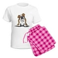 thumbnail image 5 of CafePress - Brown White Bulldog Women's Light Pajamas - Women's Short Sleeve Print T-Shirt and Pants Light Cotton Pajama Set, 5 of 7