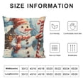 thumbnail image 5 of Orinice Snowman Candy Cane Cabin Graphic Decorative Throw Pillow Cover for Home Couch Living Room Bed Sofa - Winter Holiday Christmas Home Decor Pillow Covers 1PC 20x20in, 5 of 5