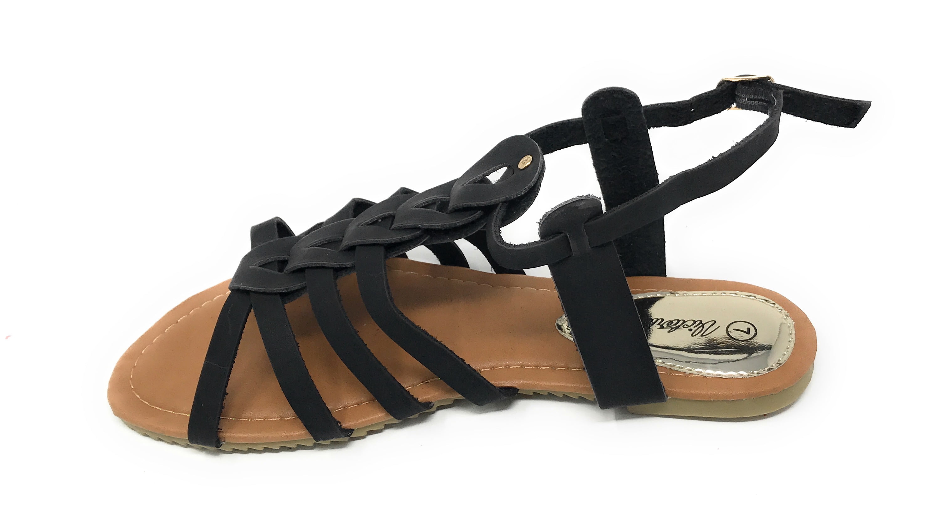Victoria K Women's Gladiator Multi Loops Braid Sandals