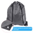 thumbnail image 4 of Uxcell 42x34cm Nylon Drawstring Bag Bulk Storage Cinch Backpack Sack, Grey 10 Pack, 4 of 5