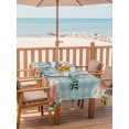 thumbnail image 2 of Outdoor Tablecloth with Umbrella Hole for Patio/Picnic/Party/Camping, Spring Flowers Waterproof Table Cloth Rectangle Table Cover Washable, Nature Botanical Wildflower Garden Plaid (52"x 70"), 2 of 8
