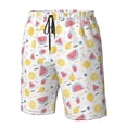 thumbnail image 4 of Disketp Men's Swim Trunks Hawaiian Breathable Surf Beach Swimsuits Mesh Lining Beach Shorts with Pockets-Tropical Fruit, 4 of 7