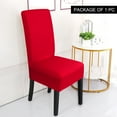 thumbnail image 2 of Unique Bargains High Elasticity Dining Chair Slipcover Red L, 2 of 8