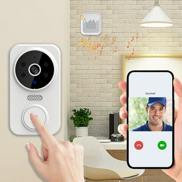 RnemiTe-amo Doorbell Camera Wireless with Chime, Video Doorbell,Smart Wireless Remote Video Doorbell Intelligent Visual Doorbell Home Intercom HD Night Vision Wifi Rechargeable Security Door Doorbell