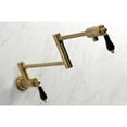 thumbnail image 4 of Kingston Brass KS4107PKL Duchess Wall Mount Pot Filler Faucet, Brushed Brass, 4 of 7