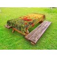 thumbnail image 1 of Flower Outdoor Tablecloth, A Colorful Field with Poppies Yellow Flowers Lavendar Farmland Hills Scenery, Decorative Washable Fabric Picnic Tablecloth, 58 X 120 Inches, Yellow Red Green, by Ambesonne, 1 of 2