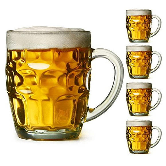 Dimple Stein Beer Mug - 19 Oz (4 Pack)
