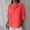 *Watermelon Red, variant on ClodeEU Women's Linen Blend V Neck 3/4 Sleeve T-Shirt,Loose Fit Casual Top Green,Womens Plus XXXXL