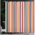 thumbnail image 3 of Ambesonne Pastel Shower Curtain, Striped Pattern Lines Print, 69"Wx70"L, Pale Cinnamon, 3 of 4
