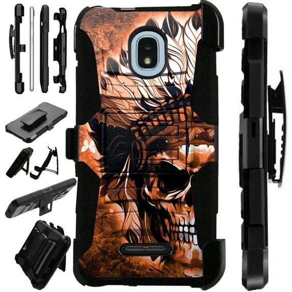 WORLD ACC LuxGuard Holster Compatible with Wiko Ride | AT&T Radiant Core | Cricket Icon Case Armor Hybrid Phone Cover