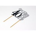 thumbnail image 2 of The Big 4OH! Cake Topper, 1Pc, 40Th Birthday, 40Th Anniversary (Silver & Black), 2 of 8