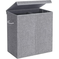 142L Laundry Hamper with Lid & Removable Fabric Bag Laundry Basket with Handles for Closet Laundry Room Bedroom Bathroom Gray