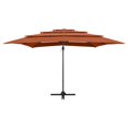 thumbnail image 2 of vidaXL 4-Tier Parasol with Aluminium Pole Terracotta 250x250 cm, 2 of 5