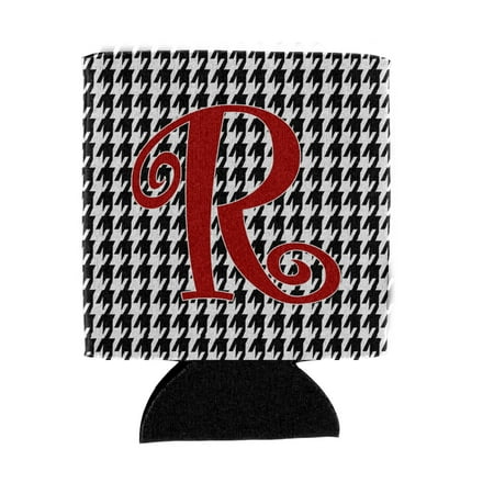 

Carolines Treasures CJ1035-RCC Letter R Initial Monogram - Houndstooth Black Can or Bottle Hugger Can Hugger