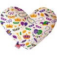 thumbnail image 1 of Mardi Gras Masks 8 inch Heart Dog Toy, 1 of 1